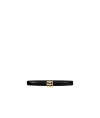 Givenchy 4g Reversible Belt In Crocodile Effect Leather In Black