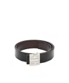 Givenchy 4g Reversible Leather Belt In Black