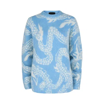 Pre-owned Givenchy 4g Dragon Sweater 'blue/white' | Women's Size Xs