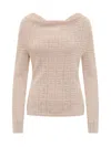 Givenchy 4g Draped Pullover In Pink