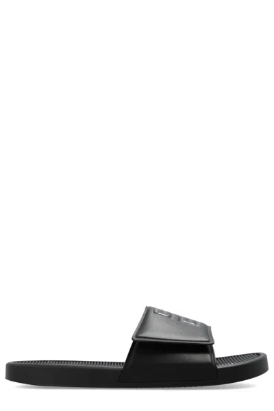 Givenchy 4g Emblem Flat Sandals In Black