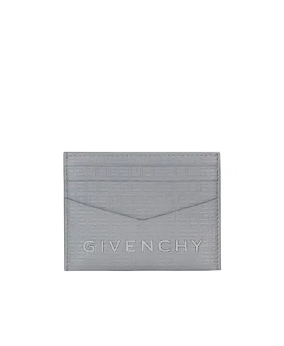 Givenchy 4g-embossed Cardholder In Grey