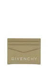 Givenchy Khaki 4g Micro Leather Card Holder In Khaki