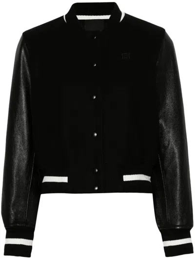 Givenchy 4g-embroidered Bomber Jacket In Black