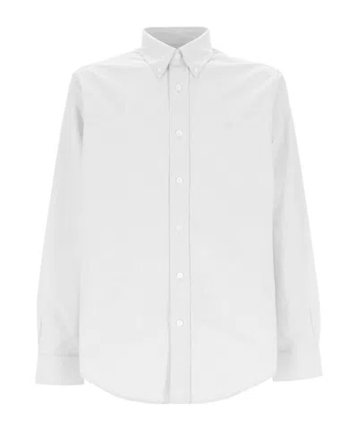 Givenchy 4g-embroidered Cotton Shirt In White