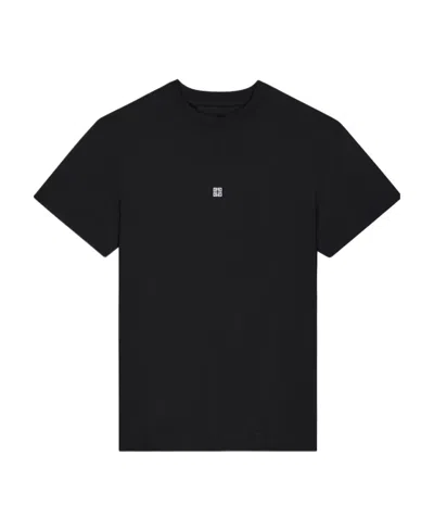 Givenchy 4g-embroidered Cotton T-shirt In Black
