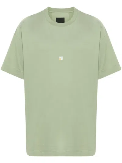 Givenchy T-shirt Mit 4g-stickerei In Grün