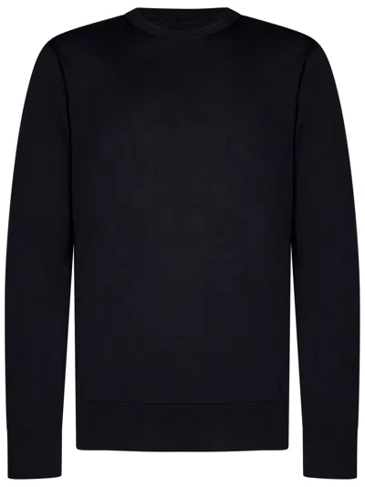 Givenchy Midnight Blue Cotton And Silk Knit Crewneck S