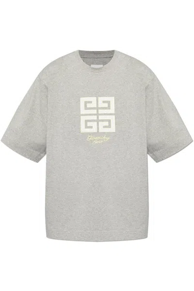 Givenchy 4g T-shirt In Cotton In Light Grey Melange