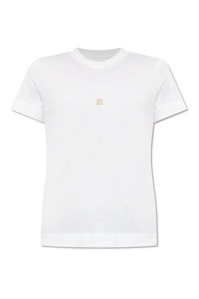 Givenchy 4g Embroidered Crewneck T In White