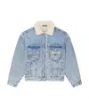 Givenchy Womens Light Blue Logo-embroidered Contrast-collar Denim Jacket In Blue