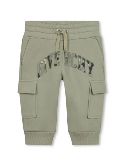 Givenchy Babies' 4g-embroidered Drawstring-waist Track Pants In Green