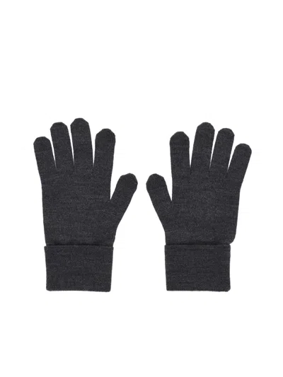 Givenchy 4g Embroidered Logo Wool Gloves In Gray