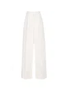 Givenchy Womens White Pleated Two-slip-pockets Wide-leg High-rise Cotton Trousers In White