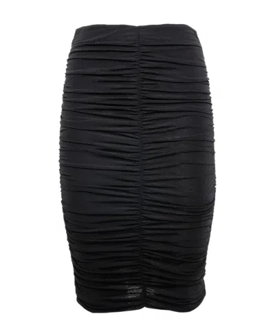 Givenchy 4g-embroidered Ruched Skirt In Black