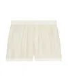 Givenchy 4g Embroidered Semi-sheer Shorts In Ivory White