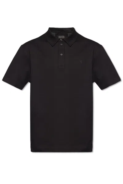 Givenchy 4g Embroidered Short-sleeved Polo Shirt In Black