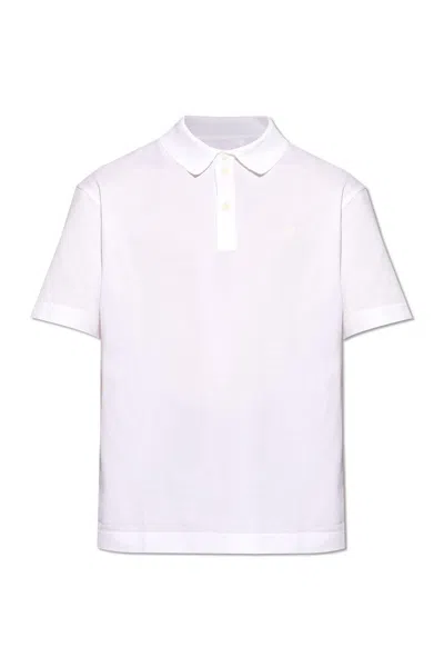 Givenchy 4g Embroidered Short-sleeved Polo Shirt In White