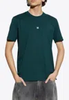 Givenchy Men Green Crewneck T-shirt With 4g Logo On The Front In Cotton Man In Green