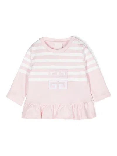 Givenchy Babies' 4g-embroidered T-shirt In Pink