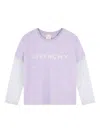 Givenchy Layered T-shirt Dress In Purple