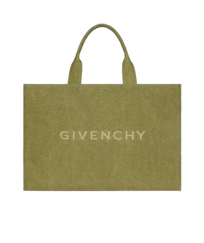 Givenchy 4g Embroidered Tote Bag In Green