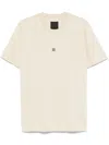 Givenchy 4g-embroidery Cotton T-shirt In Neutral