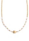 Givenchy 4g Faux Pearl-embellished Necklace In Gold