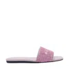 Givenchy 4g Flat Mauve White Logo Sandal