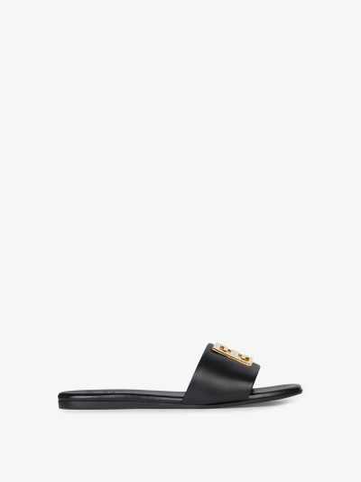 Givenchy Mules Plates 4g En Cuir In Black