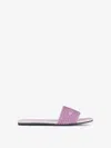 Givenchy 4g Flat Mauve White Logo Sandal In Orchid Purple