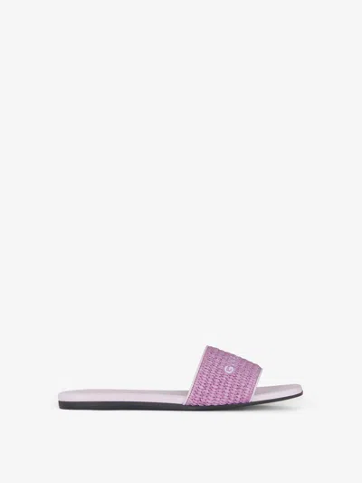 GIVENCHY MULES PLATES 4G EN RAPHIA