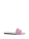 Givenchy 4g Flat Mauve White Logo Sandal