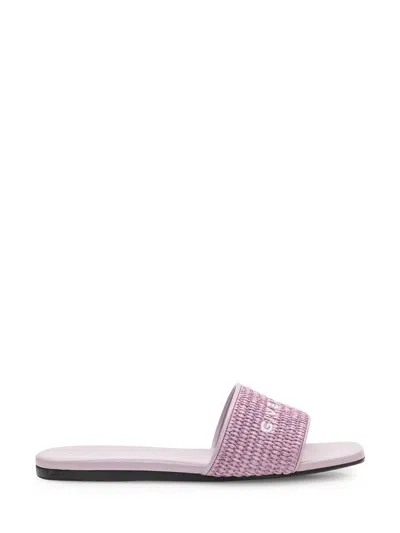 Givenchy Mules Plates 4g En Raphia In Pink