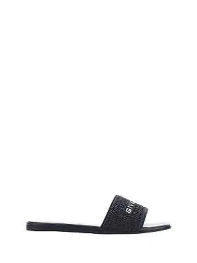 Pre-owned Givenchy 4g Flat Sandals In Black