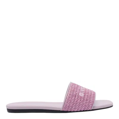 Givenchy Mules Plates 4g En Raphia In Pink