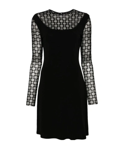 GIVENCHY 4G FLOCKED MIDI DRESS