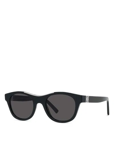 Givenchy 4g Geometric Sunglasses, 50mm In Shiny Black/smoke