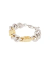 Givenchy 4g Golden Silvery Chain Large Bracelet In Golden & Silvery