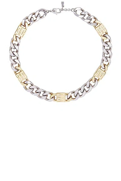Givenchy 4g Golden Silvery Chain Large Necklace In Metallic