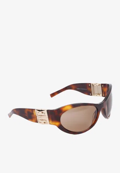 Givenchy 4g Havana Print Sunglasses In Pink