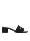 Givenchy Canvas 4g Mules In Black
