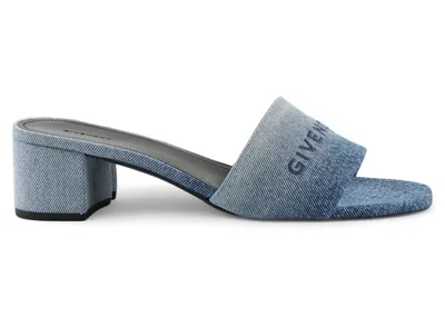 Pre-owned Givenchy 4g Heel Sandal (women's) Sneakers In Medium Blue