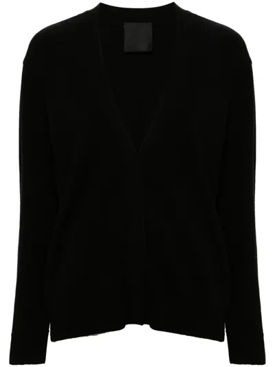 Givenchy 4g Intarsia Cashmere V-neck Cardigan In Black