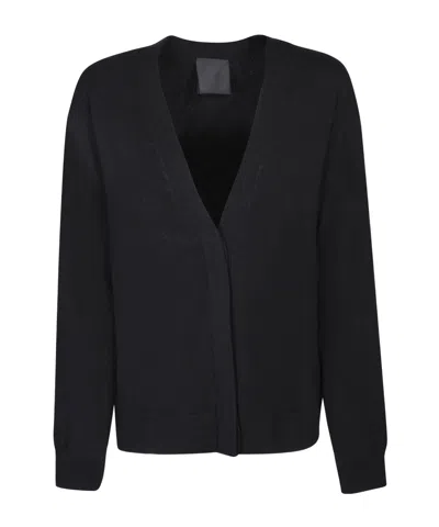 Givenchy 4g Intarsia Cashmere V-neck Cardigan In Black