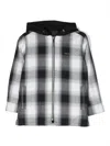 Givenchy 4g-jacquard Checked Hooded Overshirt In Black