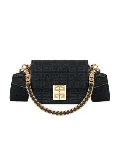 Givenchy 4g Jacquard Crossbody Bag In Black