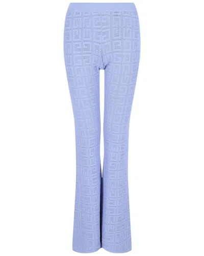 Givenchy 4g Jacquard Flared Pant In Purple