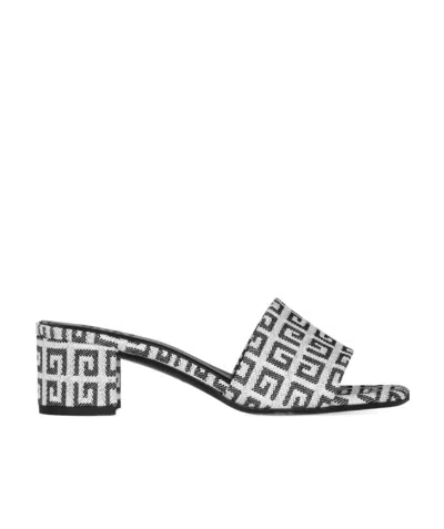 Givenchy 4g Jacquard High-heeled Sandals In White