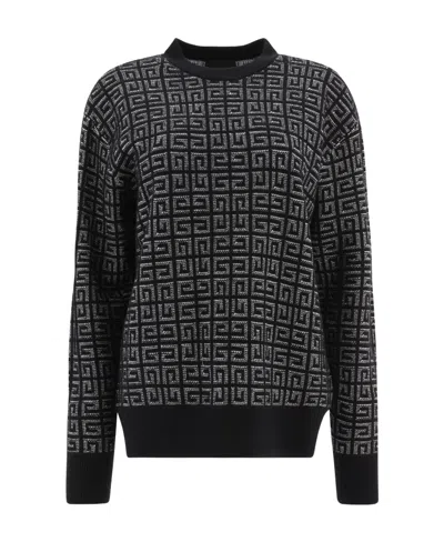 Givenchy 4g Jacquard-knit Jumper In Black